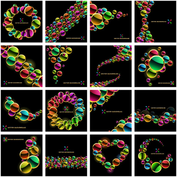 Beautiful colorful plate 03 - vector material