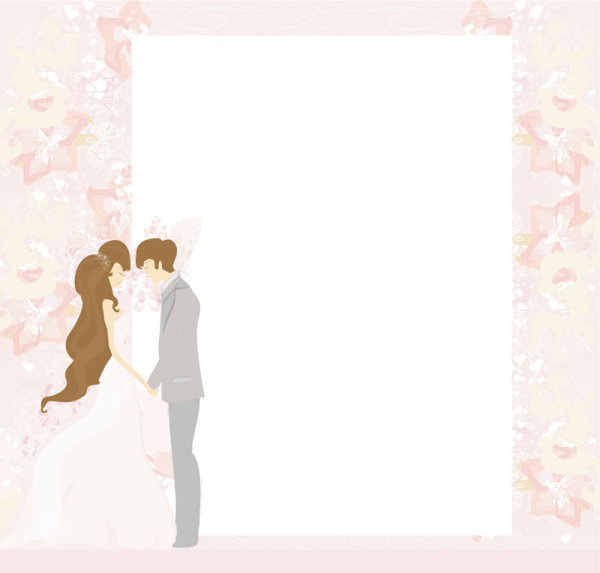 Wedding Postcard 01 - vector material