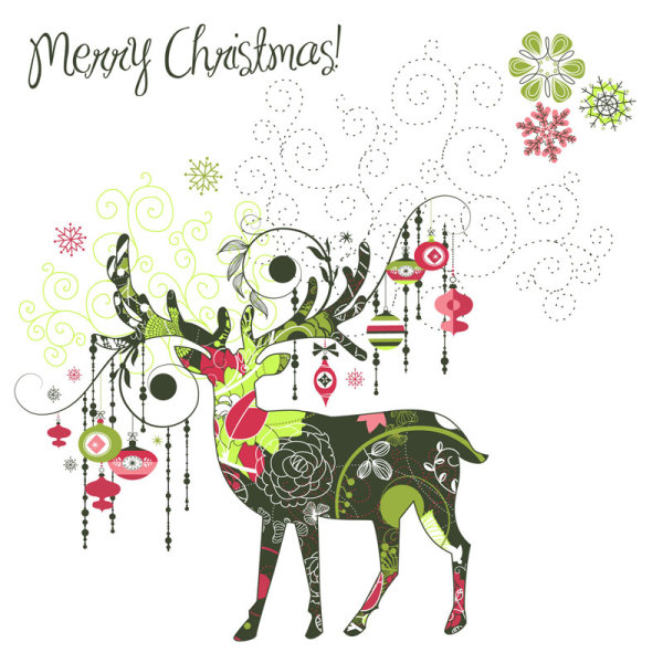 Beautiful Christmas pattern 01 - vector material