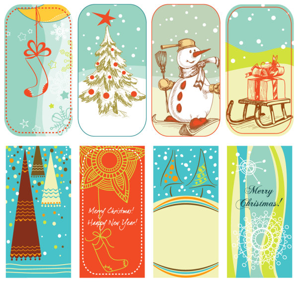 Christmas cartoon illustrator 01 - vector material