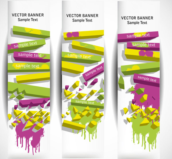 Gorgeous long bar background 05 - vector material