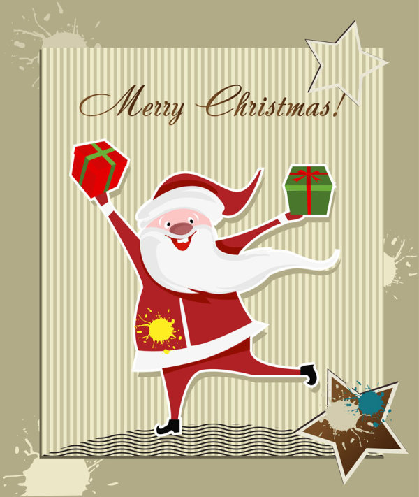 Cartoon Santa Claus 04 - vector material