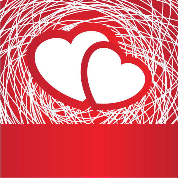 Beautiful Valentine card 05 - vector material