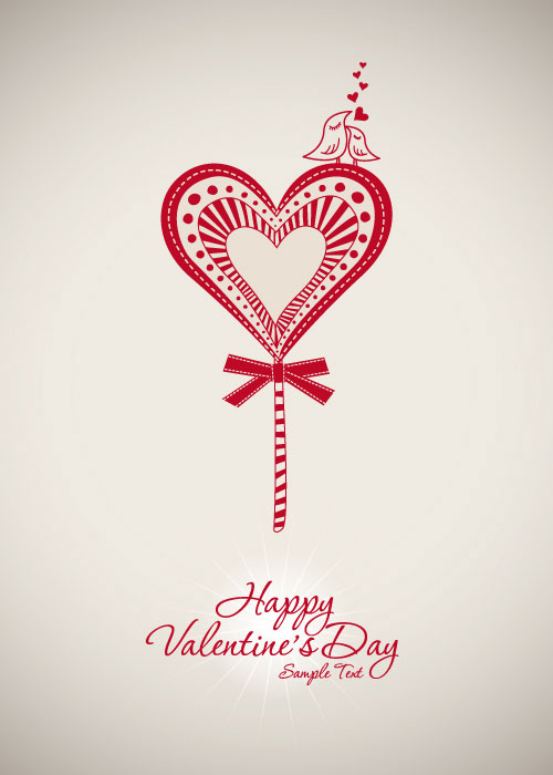 Valentine background 01 - vector material