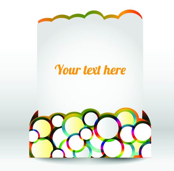 Clip style text template vector -3