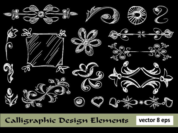 European-style lace pattern line draft 04 - vector material
