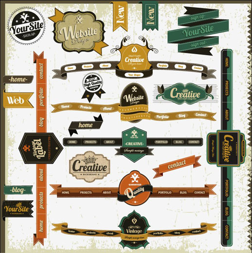 Sophisticated navigation icon 02 - vector