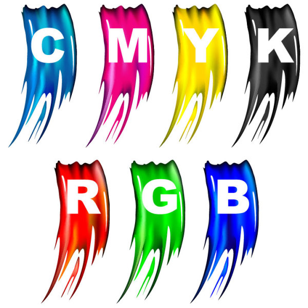 CMYK Colors 04 - vector material