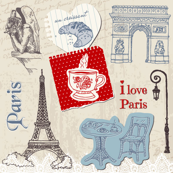 Urban characteristics stickers 02 - vector material