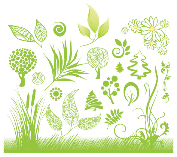 Hand-painted plant 01 - vector material 