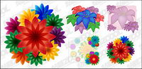 beautiful flowers vector material