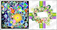 colorful flowers vector
