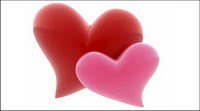 3D heart-shaped picture material