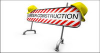3D construction material roadblocks picture