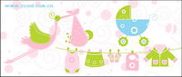 Cute baby vector material