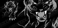 Ferocious panther vector material