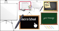 Blackboard whiteboard material vector