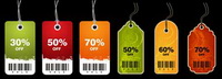 Discount sale tag vector material