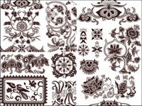Exquisite classic traditional pattern vector material