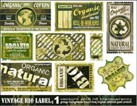 Material retro vector do the old label