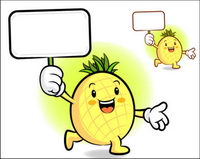 Love the cartoon super fruit Vector 4