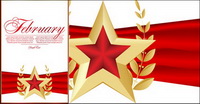 Red five-pointed star Bookmarks 04