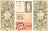 Classic lace flower pattern vector