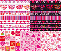 Cute hearts background Vector