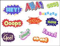 {variety of graffiti Text} Vector