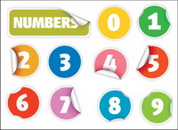 Angular vector digital stickers