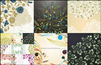 Lovely Floral Background vector material