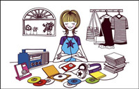 Simple drawing female vector 4