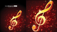 Music notes theme vector material -5