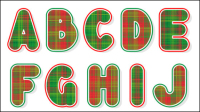 Christmas English font 01 - vector material