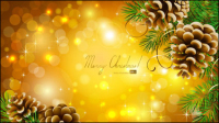 Beautiful Christmas background 03 - vector material