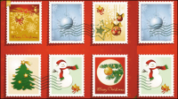 Christmas stamps of elements 03 - vector material