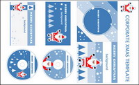 Santa Claus CD template vector