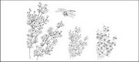 Line drawing of flowers -7