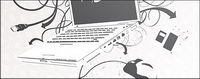 Vector notebook computer material