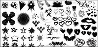 Go Media produced vector material - heart-shaped and star series