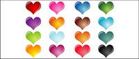Colorful heart-shaped crystal effect