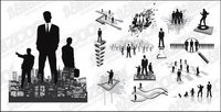 A variety of business figures in Pictures vector material