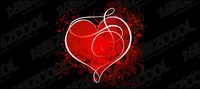 The trend of heart-shaped pattern vector material