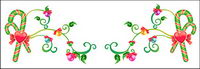 Christmas exquisite lace Vector material -18