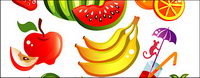Vector cartoon style fruit