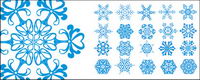 Number of exquisite snowflakes Vector
