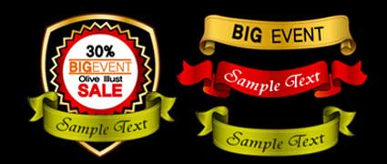 Current pattern vector material -2 ribbon tag Sales