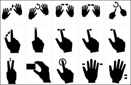 Practical gesture vector material