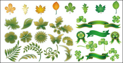 Vector material leaves theme