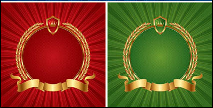 Mail wheat shield Ribbon Vector